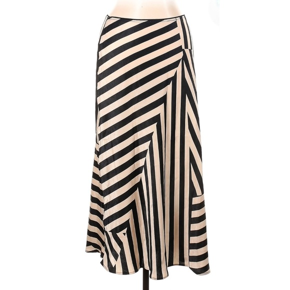 Mango Striped Midi Skirt Large - Picture 3 of 8